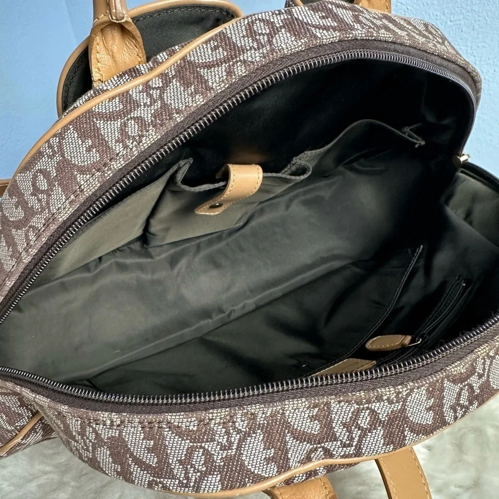 💯Authentic  Christian Dior Double Saddle Diorissimo Canvas & Beige Leather🍀